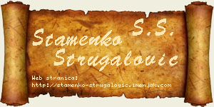 Stamenko Strugalović vizit kartica